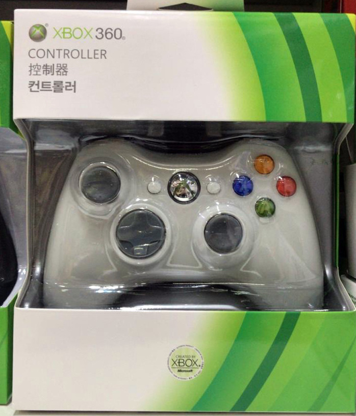 Джойстик геймпад Xbox 360 проводной белый, черный - фото 1 - id-p117833793