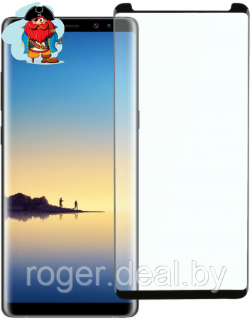 Защитное стекло для Samsung Galaxy Note 8 (SM-N950F/DS) 5D (полная проклейка) цвет: черный - фото 1 - id-p117833926