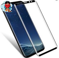 Защитное стекло для Samsung Galaxy S9 (G960F) 5D (полная проклейка) цвет: черный