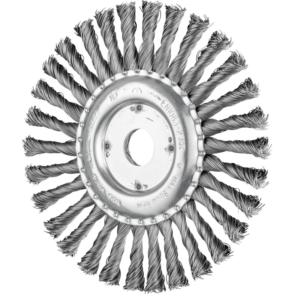 Щетка дисковая плетеная (косичка) 178 мм по стали, POS RBG 17813/22,2 ST 0,8 Pferd - фото 1 - id-p117699593