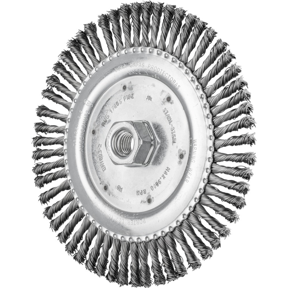 Щетка дисковая плетеная (косичка) 178 мм по стали, POS RBG 17813/M14 ST 0,5 Pferd