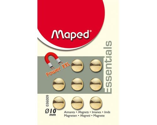 Кнопки магнитные золотистые "Maped" (8 шт) 10 мм