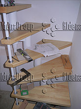 Модульная лестница (белый каркас, сосна не крашеная) 22