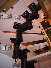 Модульная лестница (белый каркас, сосна крашеная - белая тонировка) 9