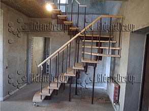 Модульная лестница (коричневый каркас, сосна не крашеная) 5