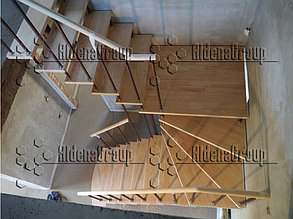 Модульная лестница (коричневый каркас, сосна не крашеная) 8
