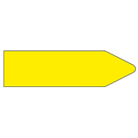 Стрелки для маркировки трубопроводов, желтая
