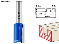 Фреза пазовая прямая, D= 15мм, рабочая длина-25мм, ЗУБР «ПРОФЕССИОНАЛ»