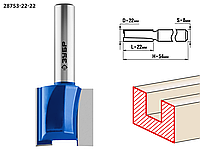 Фреза пазовая прямая, D= 22мм, рабочая длина-22мм, хв.-8 мм, ЗУБР Профессионал, 28753-22-22, Китай