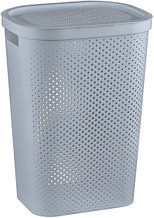 Корзина бельевая Infinity Hamper Dots 60л, серый, CURVER ( Польша)