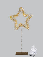 Светодиодная звезда на подставке, 60см, золотистый