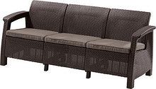 Диван Скамья трехместная CORFU II MAX LOVE SEAT, коричневый KETER 223207