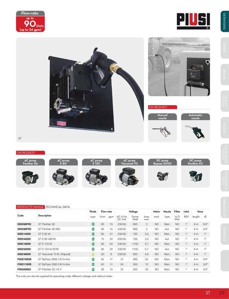 Мобильная перекачивающая станция c ручным пистолетом ST Panther DC 12V PIUSI F00340080 - фото 2 - id-p7170407