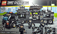 Конструктор полицейский Трейлер для перевозки 3 в 1, 715 дет, аналог Лего