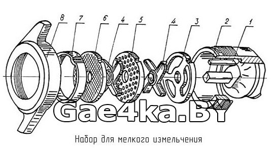 Комплект ножей для мелкого измельчения к мясорубке МИМ 600, МИМ 600М - фото 3 - id-p116091881