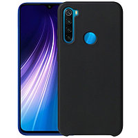 Силиконовый чехол Silicone Case черный для Xiaomi Redmi Note 8T