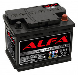 Аккумулятор ALFA Hybrid 62 R (560A, 242*175*190)