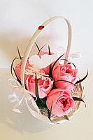 Корзинка "Розовые розы", фото 2