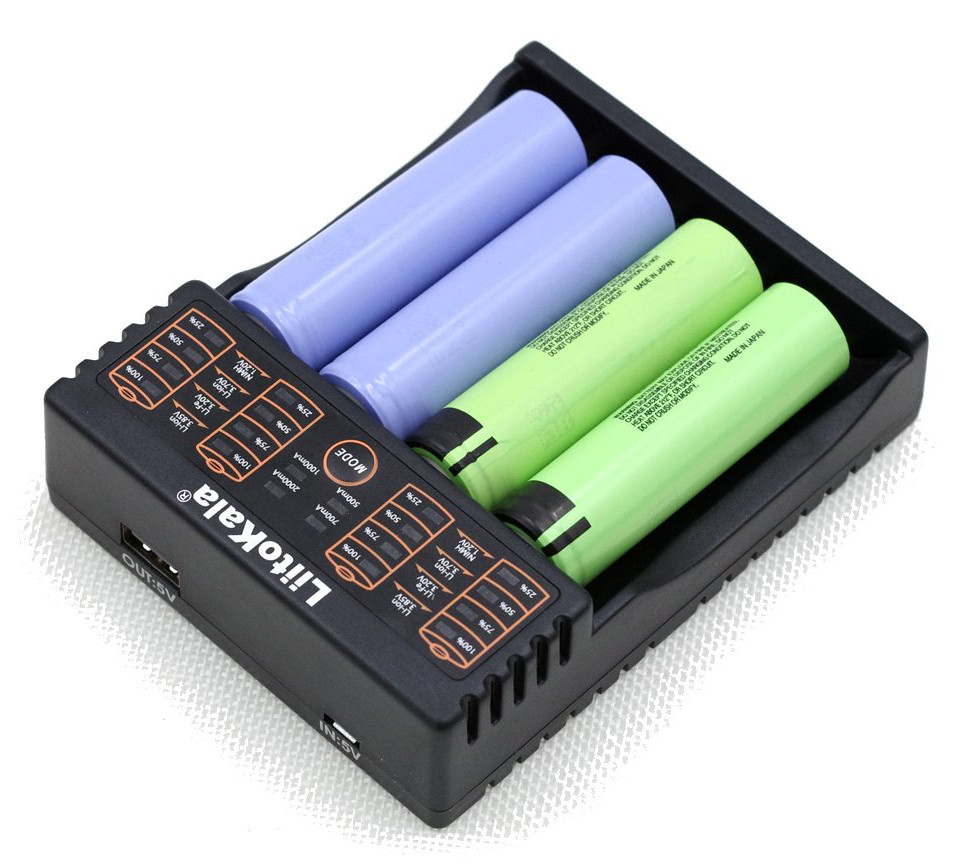 Зарядное устройство LiitoKala Lii-402 для аккумуляторных элементов (в комплекте с USB кабелем) - фото 2 - id-p118215304