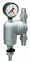 FAR 39А4 34100 Хромированный фильтр с поворотным соединением с манометром 100 мкм 3/4"