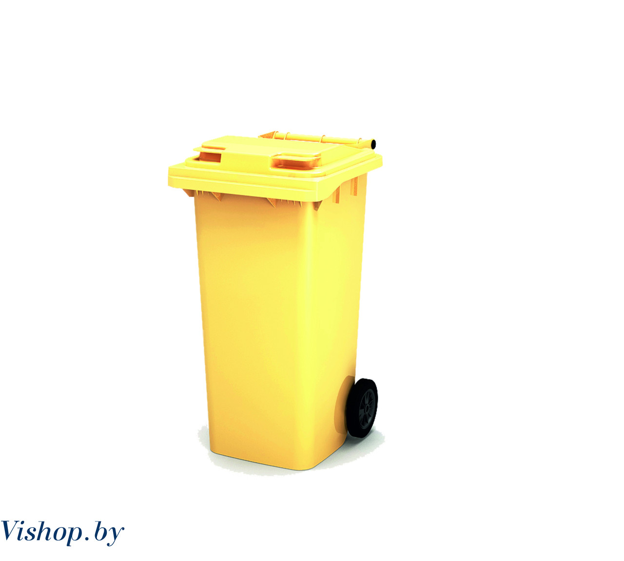 Мусорный контейнер 120 л (желтый) - фото 1 - id-p118294292