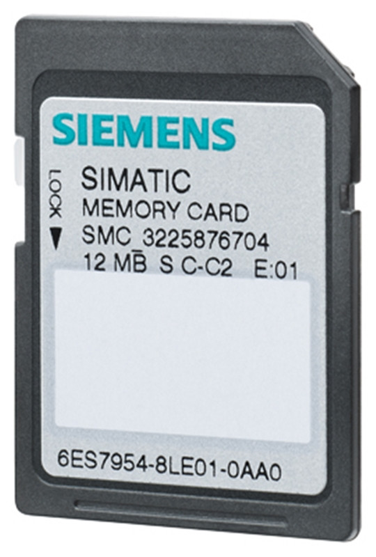 Siemens SIMATIC S7 Карта памяти для S7-1X00 6ES7954-8LE03-0AA0 CPU/SINAMICS, 3,3 В Flash, 12 Мбайт