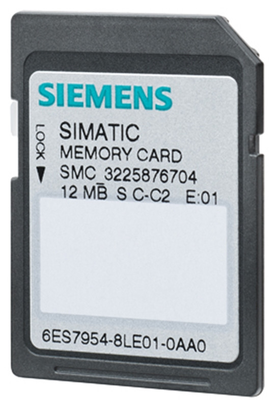 Siemens SIMATIC S7 Карта памяти для S7-1X00 6ES7954-8LE03-0AA0 CPU/SINAMICS, 3,3 В Flash, 12 Мбайт - фото 1 - id-p116773445