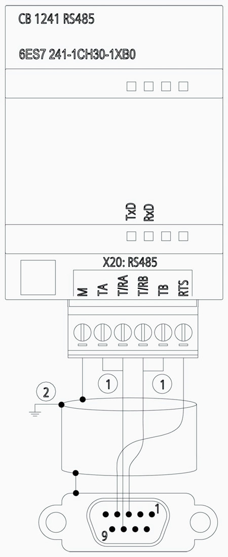 Siemens SIMATIC S7-1200 Комуникационная системная плата 6ES7241-1CH30-1XB0 CB 1241, RS485 - фото 2 - id-p116773426