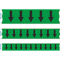 Маркировочная лента для трубопровода со стрелками, зеленая