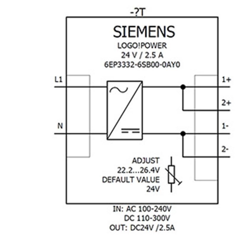 Siemens 6EP3332-6SB00-0AY0 Блок питания стабилизированный LOGO POWER 24V/2.5 A, 100-240 В, 24В/2.5A - фото 2 - id-p116773473