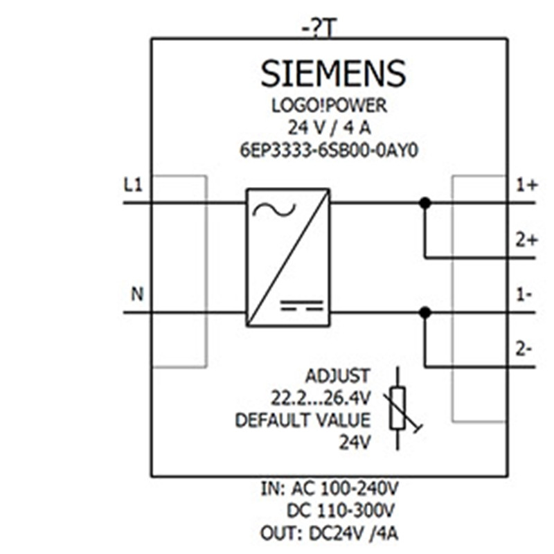 Siemens 6EP3333-6SB00-0AY0 Блок питания стабилизированный LOGO POWER 24 V/4 A, ~100-240 В/ =24В/ 4A - фото 2 - id-p116773474