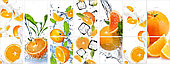 Виниловая наклейка на холодильник "Апельсин"