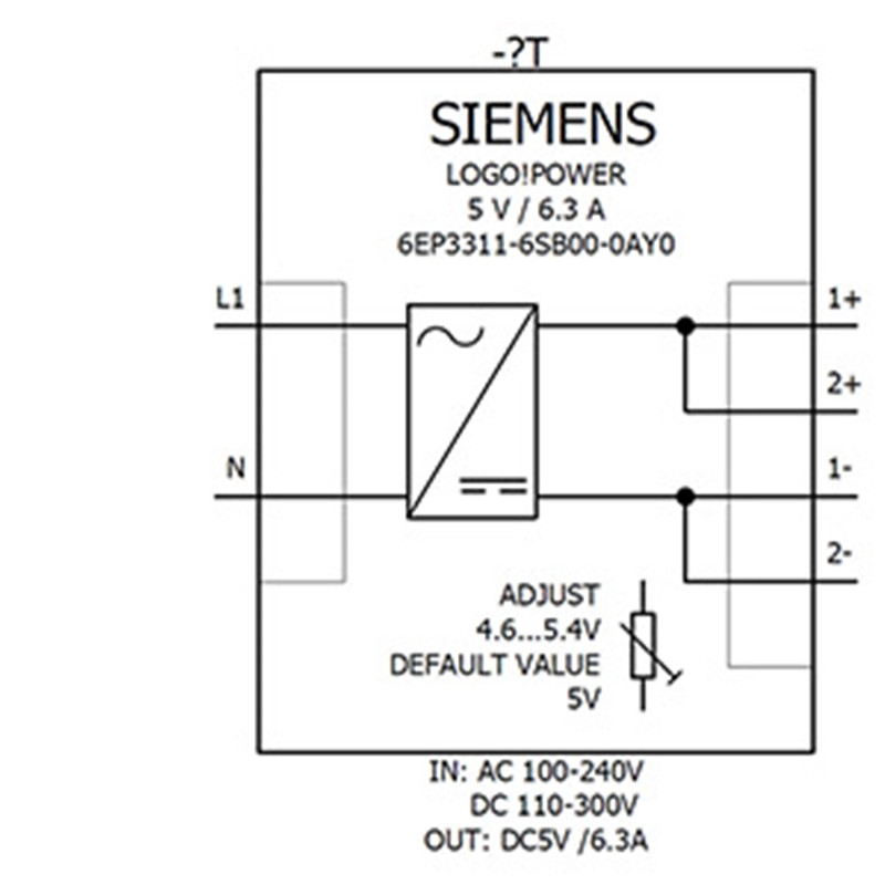 Siemens 6EP3311-6SB00-0AY0 Блок питания стабилизированный LOGO POWER 5V/6.3А, 100-240В, 5В/6.3A - фото 2 - id-p116773481