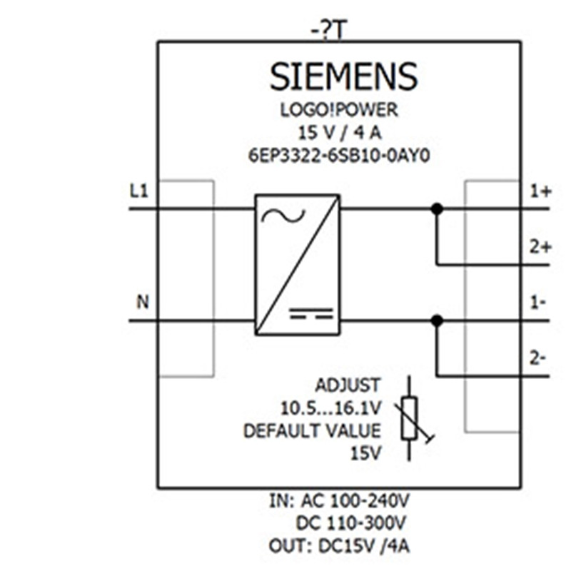Siemens 6EP3322-6SB10-0AY0 Блок питания стабилизированный LOGO POWER 15V/4A 100-240В, 15В/4A - фото 2 - id-p116773479