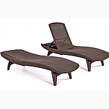 ШЕЗЛОНГ KETER SUN LOUNGER PACIFIC, КОРИЧНЕВЫЙ, фото 2