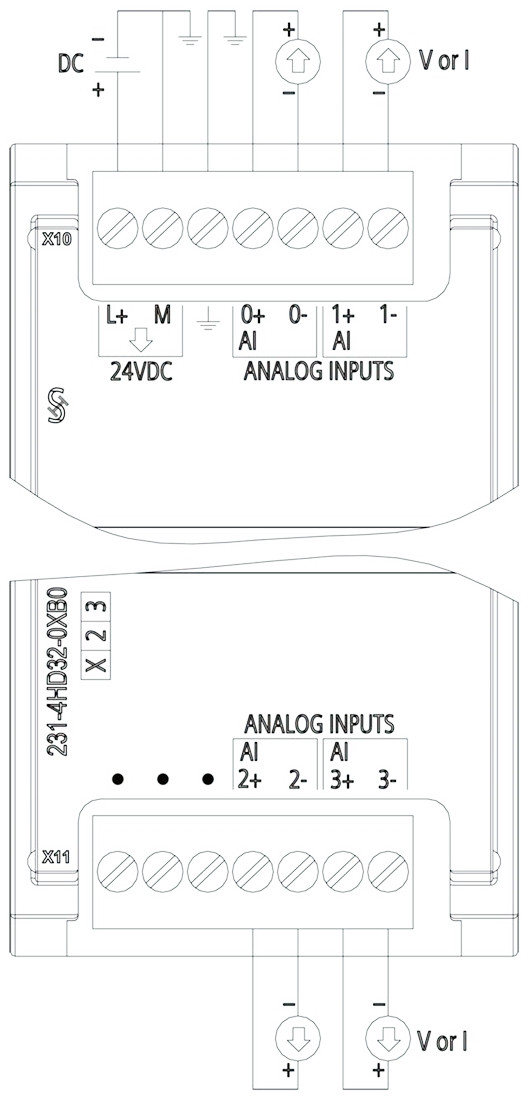 Siemens SIMATIC S7-1200 Модуль аналогового ввода 6ES7231-4HD32-0XB0 SM ...