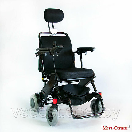 Инвалидная коляска складная с электроприводом FS127  с подголовником Под заказ 7-8 дней, фото 2