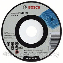 Обдирочный круг, выпуклый, Expert for Metal  Bosch Professional 150х6х22мм д/мет ( 2608600389)