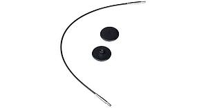 Knit Pro Тросик черный для съемных укороченных спиц, длина 20см (готовая 40см)