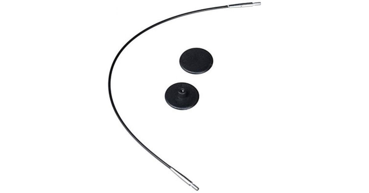 Knit Pro Тросик черный для съемных укороченных спиц, длина 20см (готовая 40см) - фото 1 - id-p118533542