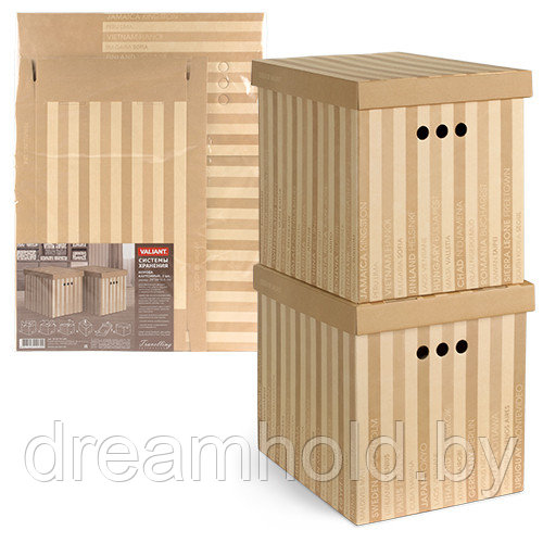Короб картонный, складной, большой (2 штуки) Travelling - фото 1 - id-p118555533