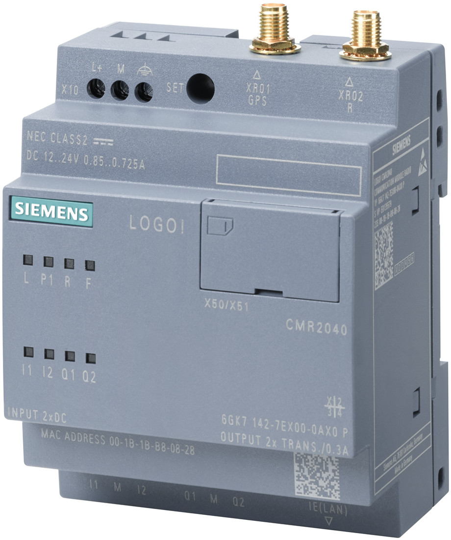 Siemens 6GK7142-7EX00-0AX0 LOGO CMR2040 Коммутационный модуль 1 RJ45 PORT FOR, 2XDI,2XDO, SMS, GPS