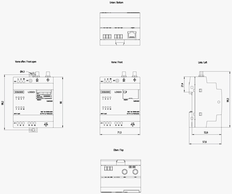 Siemens 6GK7142-7BX00-0AX0 Коммутационный модуль LOGO CMR2020 GSM/GPRS, RJ45, 2XDI,2XDO, SMS, GPS - фото 2 - id-p116773454