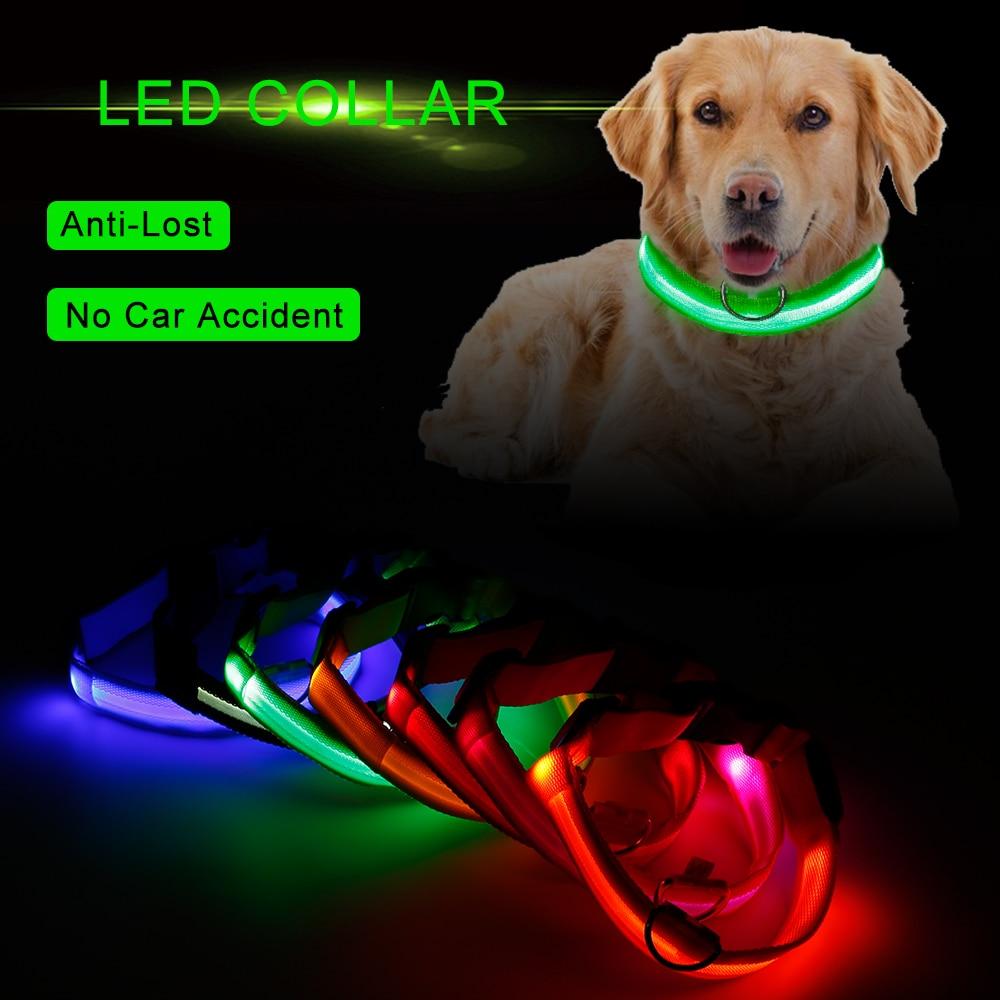 Фонарь-ошейник светодиодный для домашних животных на батарейках модель LED DGC (р.М) - фото 5 - id-p88833555
