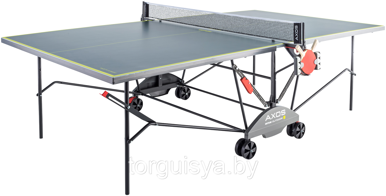 Теннисный стол всепогодный Axos Outdoor 1 с сеткой, серый - фото 1 - id-p118567444