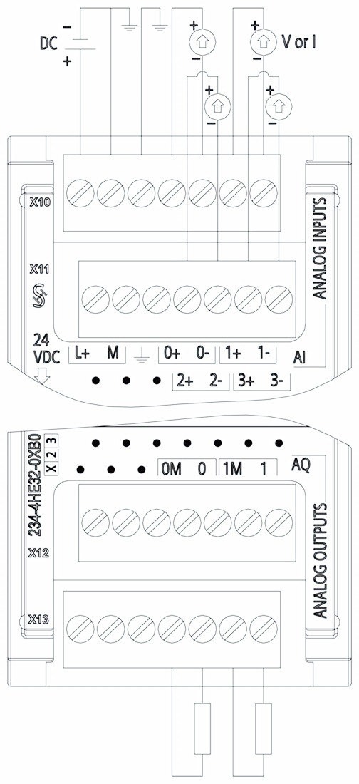 Siemens SIMATIC S7-1200 Модуль аналогового ввода-вывода 6ES7234-4HE32 ...