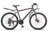Stels navigator 620 D 26" V010 серый/красный горный велосипед, фото 3