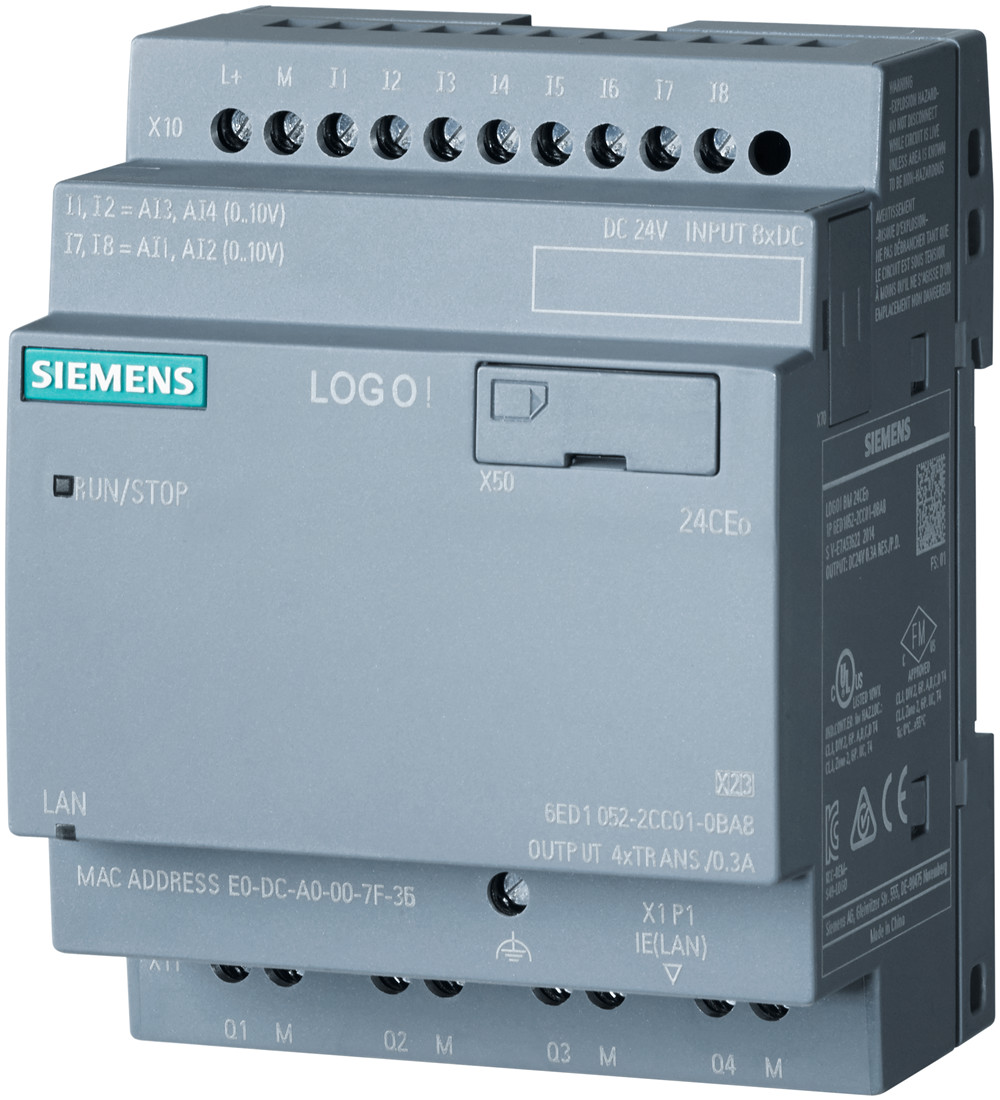 Siemens 6ED1052-2CC08-0BA0 LOGO 24CEO Логический модуль без дисплея24 В/24 В/24 В 8 DI (4AI)/4DO