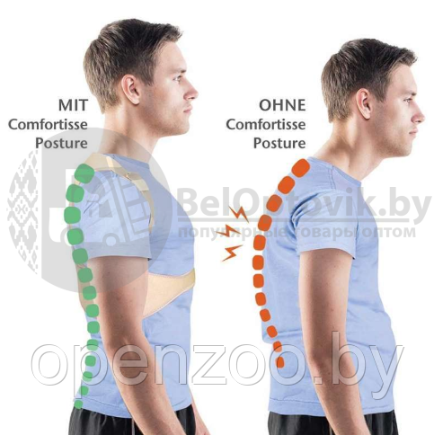 Корректор осанки универсальный Posture Doctor (регулируемый размер, на липучках) - фото 4 - id-p118657976