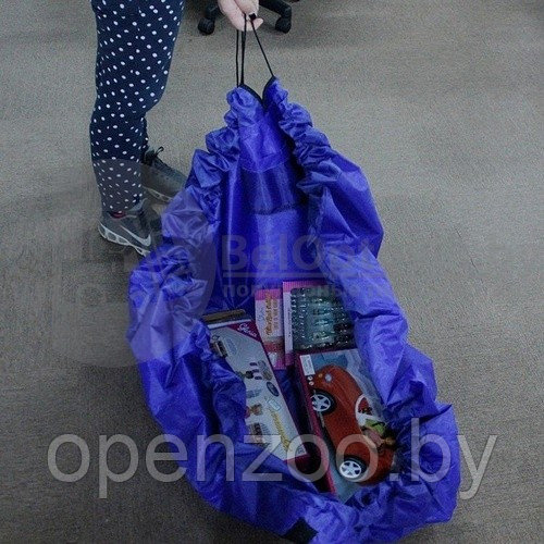 Коврик - сумка 2 в 1 для игр и хранения игрушек Queens Toy Storage Bag 144 см Розовый - фото 4 - id-p118657977